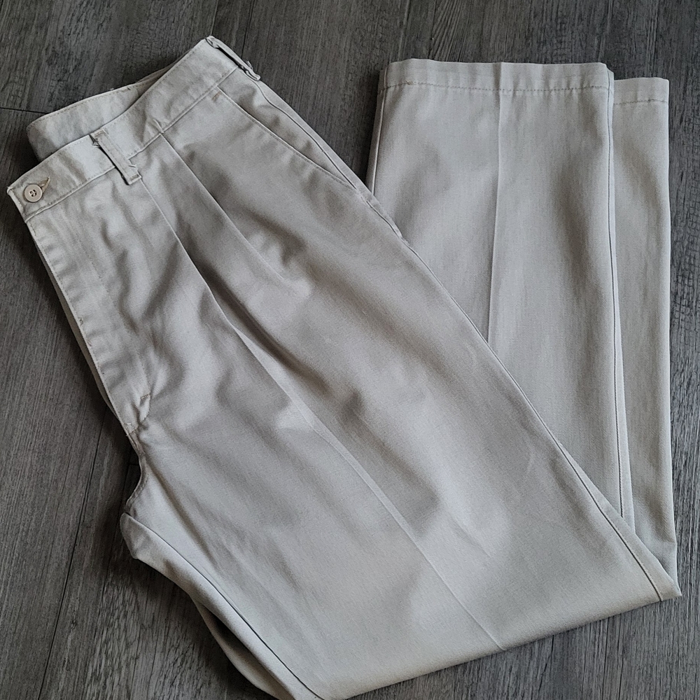 Wrangler Gray Dress Pants Classic Straight-Leg